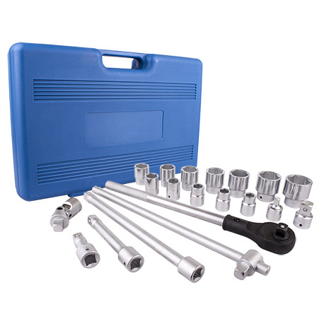 SOCKET SET 20PC 3/4```` DRIVE 6PT 19 - 50MM IN BLOW MOULD CASE