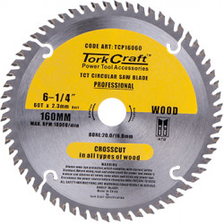 BLADE CONTRACTOR 160 X 60T 20/16 CIRCULAR SAW TCT