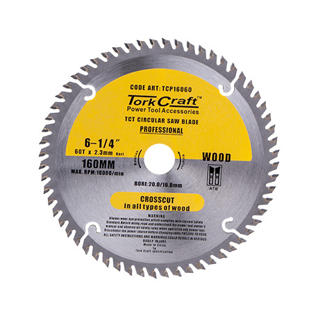 BLADE CONTRACTOR 160 X 60T 20/16 CIRCULAR SAW TCT