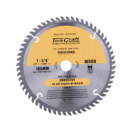 BLADE CONTRACTOR 185X60T 20/16 CIRCULAR SAW TCT