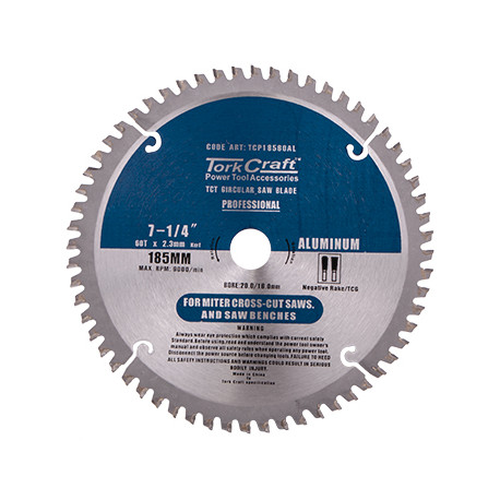 BLADE CONTRACTOR ALUM 185 X 60T 20/16 CIRCULAR SAW TCT