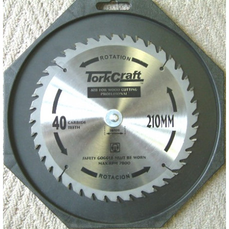 BLADE CONTRACTOR 210 X 40T-16MM CIRCULAR SAW TCT