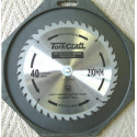 BLADE CONTRACTOR 210 X 40T-16MM CIRCULAR SAW TCT