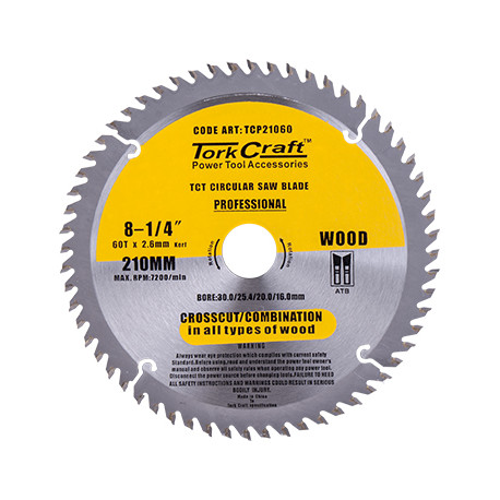 BLADE CONTRACTOR 210 X 60T 30-1-20-16 CIRCULAR SAW TCT