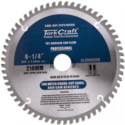 BLADE CONTACTOR ALUM 210 X 60T 30/16 CIRCULAR SAW TCT