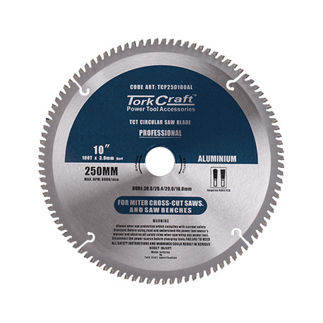 BLADE CONTRACTOR ALUM 250 X 100T 30/1/20/16 CIRCULAR SAW TCT