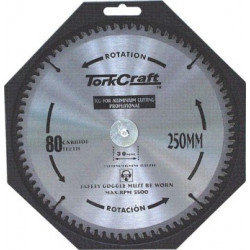 BLADE CONTRACTOR ALUM 250 X 80T TCG NEG 30MM CIRCULAR SAW TCT