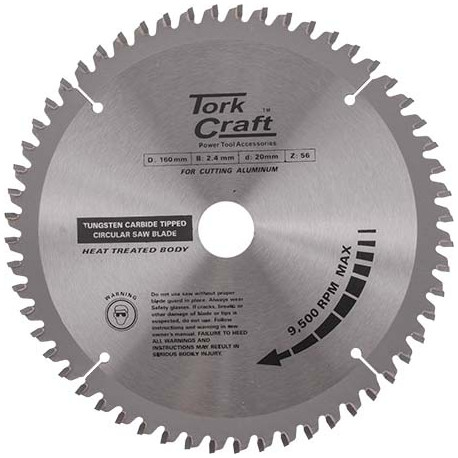 BLADE TCT 160 X 56T 20/16MM ALUM CUTTING PROFESIONAL INDUSTRIAL