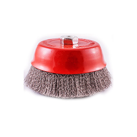 WIRE CUP BRUSH 150 X M14 CRIMPED STAINLESS STEEL TCW