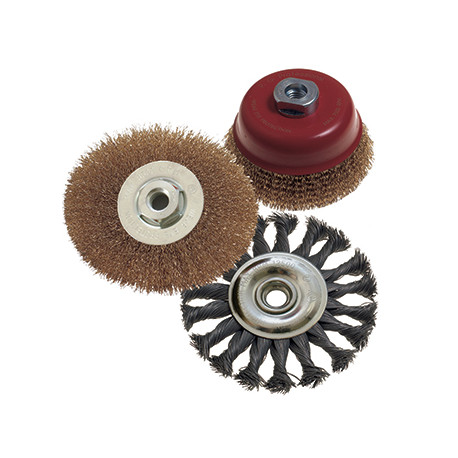 WIRE BRUSH SET 3PCE 100MM TWIST KNOT WHEEL