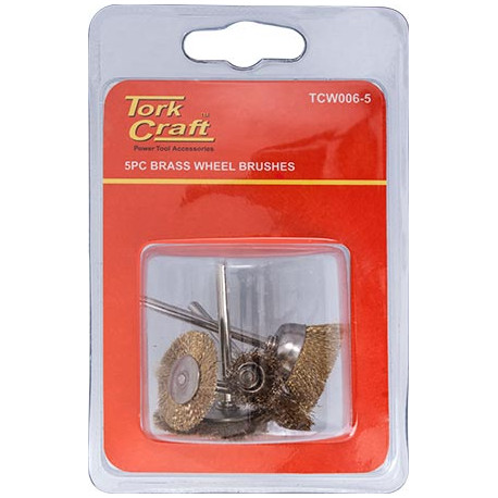 WIRE BRUSHES MINI 5PC BRASS 3.2MM SHAFT ASSORTED SHAPES