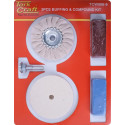 POLISHING BUFFING and COMPOUND KIT 5PCE WITH FELT BUFF FOR DRILL