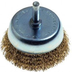 WIRE CUP BRUSH 75MM X 6MM SHAFT BLISTER