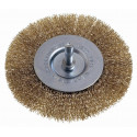 WIRE WHEEL BRUSH 63MM X 6MM SHAFT BLISTER