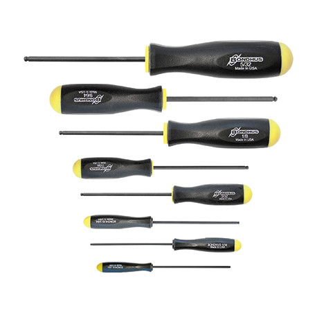 BALL END SCR-DRIVER 8PC SET 0.5-5/32```` POUCHED