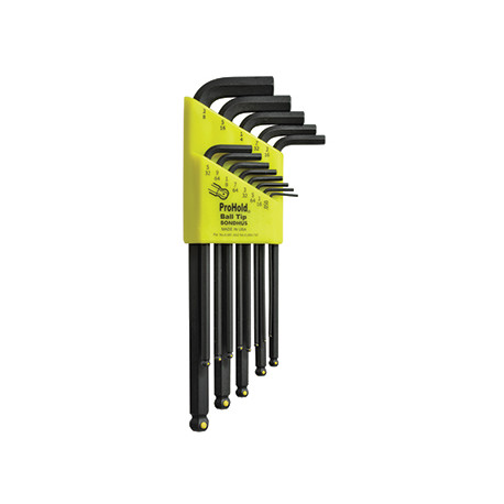 BALL END L-WRENCH 13PC SET 0.50-3/8```` PROHLD