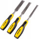 WOOD CHISEL 140MM BLADE 3PC 13/19/25 WITH PVC HANDLE