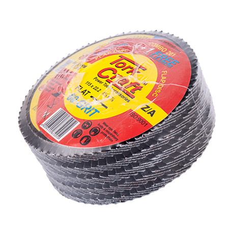 FLAP DISC ZIRCONIUM 115MM 60 GRIT FLAT 4+1 FREE