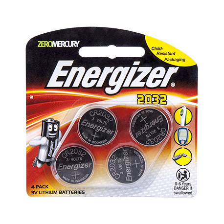 ENERGIZER 3V LITHIUM COIN BATTERY 4 PACK 2032 (MOQ X12)