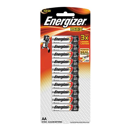 ENERGIZER MAX AA - 10 PACK (MOQ 10) E91HP10-MAX