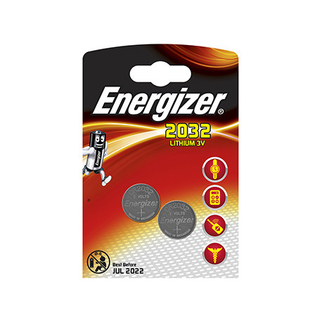 ENERGIZER CR2032BS1 3V LITHIUM COIN BATTERY (2 PACK) (MOQ 12)