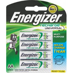 ENERGIZER RECHARGE: 2000 MAH AA - 4 PACK