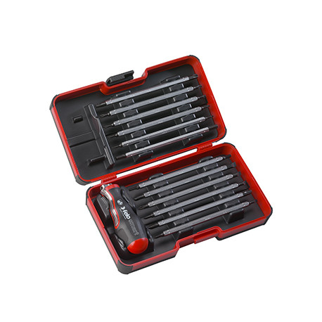 FELO SMART SET 13PCS 48 IN 1 SCREWDRIVER T- HANDLE IN STRONGBOX 1/4````