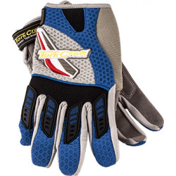 MECHANIC GLOVE X-SMALL SYNT.LEATHER LEATHER PALM AIR MESH BACK BLUE