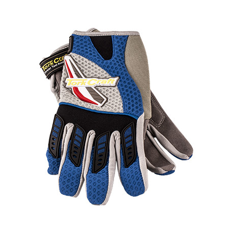 MECHANIC GLOVE X-SMALL SYNT.LEATHER LEATHER PALM AIR MESH BACK BLUE