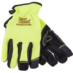 GLOVE YELLOW WITH PU PALM  SIZE X-LARGE MULTI PURPOSE