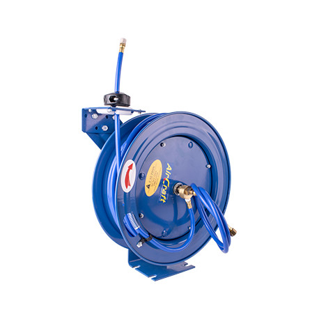 AIR HOSE REEL 8 X12MM PU HOSE 15M WITH 1/4````BSP FITTING METAL CASE