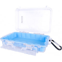 MICRO CASE BLUE 198 X 130 X 53MM SIL./LINER WITH CARABIN.CLIP