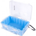 MICRO CASE BLUE 199 X 130 X 79MM SIL./LINER WITH CARABIN.CLIP