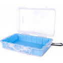 MICRO CASE BLUE 247 X 143 X 66MM SIL./LINER WITH CARABIN.CLIP