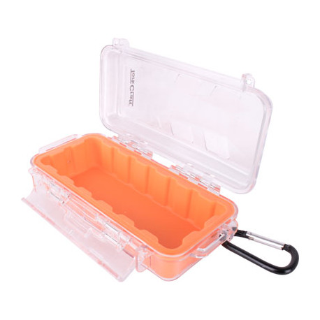 MICRO CASE ORAN. 197 X 100 X 61MM SIL./LINER WITH CARABIN.CLIP