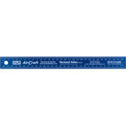 300MM CORK BACKED STAINLESS STEEL RULER RED