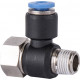 PU HOSE FITTING TEE 4MM X 1/8````F X 1/8````M