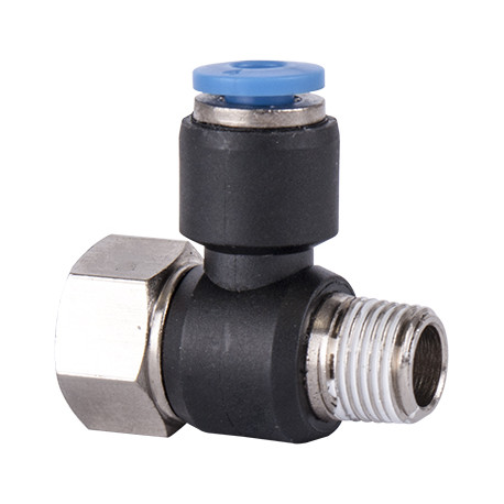 PU HOSE FITTING TEE 4MM X 1/8````F X 1/8````M