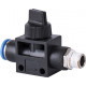 PU HOSE FITTING VALVE 8MM X 1/8````M