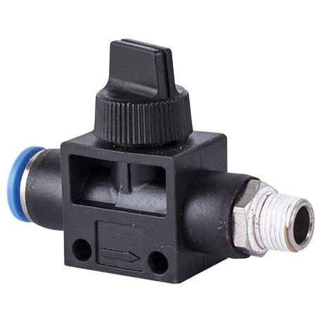 PU HOSE FITTING VALVE 8MM X 1/8````M