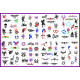 BOOK 01 TATTOO STENCILS 100 DESIGNS PER BOOK 4 DESIGNS ON EA  A4 SHEET