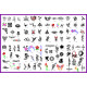 BOOK 03 TATTOO STENCILS 100 DESIGNS PER BOOK 4 DESIGNS ON EA  A4 SHEET