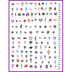 BOOK 04 TATTOO STENCILS 160 DESIGNS 16 DESIGNS ON EACH A4 SHEET