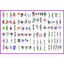 BOOK 07 TATTOO STENCILS 100 DESIGNS PER BOOK 4 DESIGNS ON EA A4 SHEET