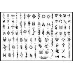 BOOK 08 TATTOO STENCILS 100 DESIGNS PER BOOK 4 DESIGNS ON EA A4 SHEET