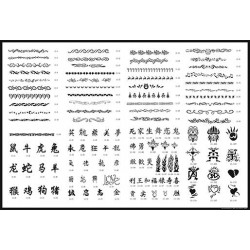 BOOK 11 TATTOO STENCILS 116 DESIGNS 4 DESIGNS ON EACH A4 SHEET