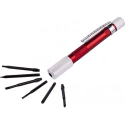 SCREWDRIVER PRECISION 6-IN-1 PEN TYPE 6 BITS and 1 SCREWDRIVER HANDLE