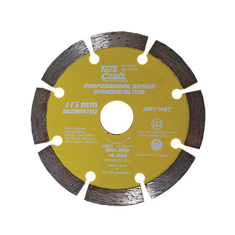 DIAMOND BLADE 10MM SEG FOR CUTTING BUILDING MATERIALS 115MM 22X23MM