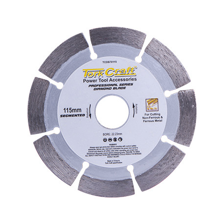 DIAMOND BLADE SEG.115 X 22.23MM FOR METAL CUTTING