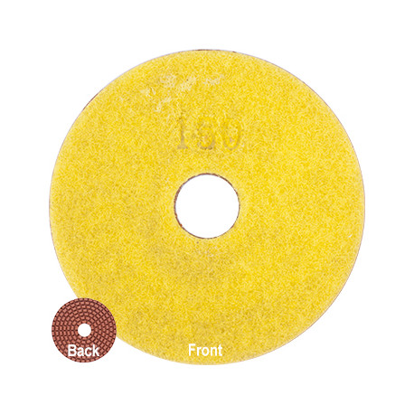 100MM DIAMOND WET POLISHING PAD 150 GRIT YELLOW